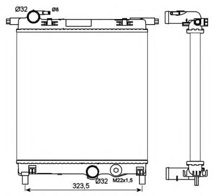 53102 Radiator, racire motor NRF 