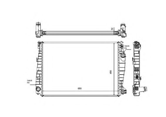 53487 Radiator, racire motor NRF 
