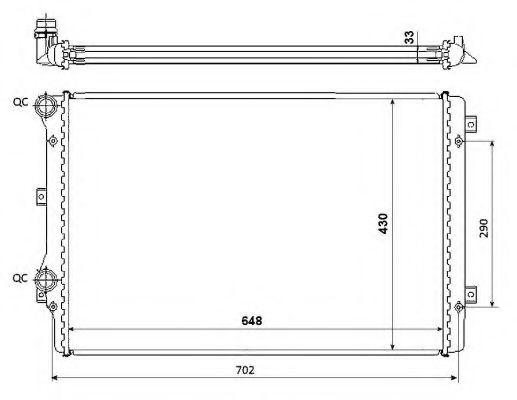 53816 Radiator, racire motor NRF 