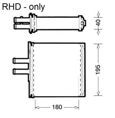 54223 Schimbator caldura, incalzire habitaclu NRF 