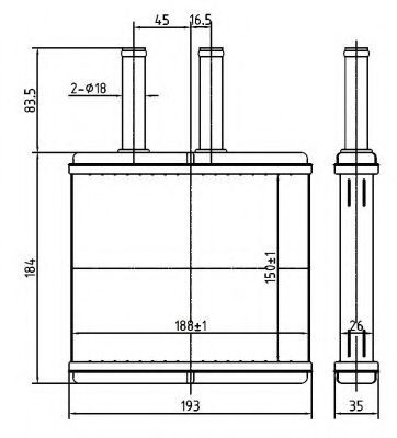 54269 Schimbator caldura, incalzire habitaclu NRF 