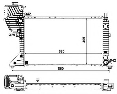 55348 Radiator, racire motor NRF 