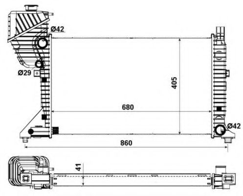 55348A Radiator, racire motor NRF 