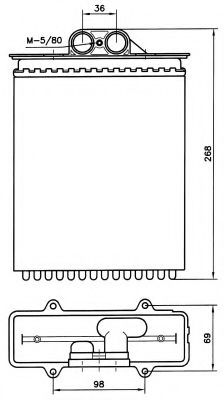 58255 Schimbator caldura, incalzire habitaclu NRF 