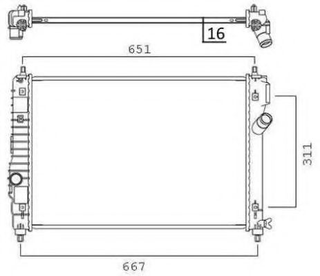 58505 Radiator, racire motor NRF 