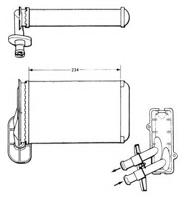 58622 Schimbator caldura, incalzire habitaclu NRF 
