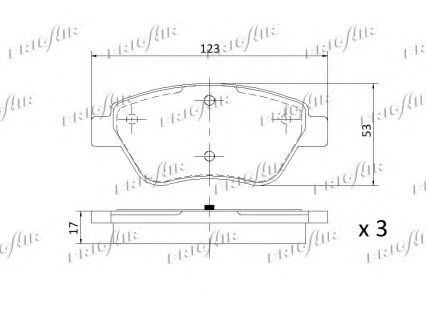 set placute frana,frana disc 3