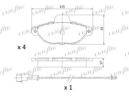 set placute frana,frana disc 2