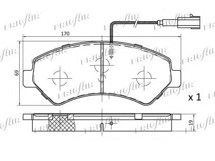 set placute frana,frana disc 3