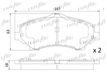 set placute frana,frana disc 2