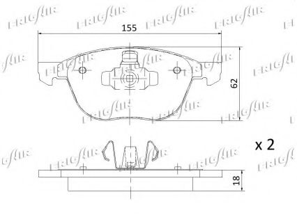 set placute frana,frana disc 2