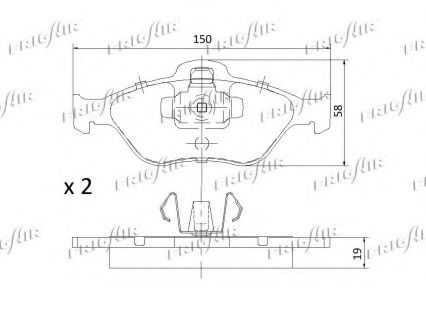 set placute frana,frana disc 2