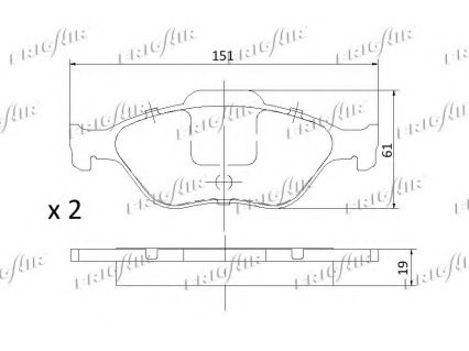 set placute frana,frana disc 3
