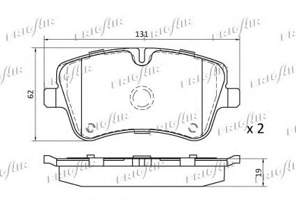 set placute frana,frana disc 2