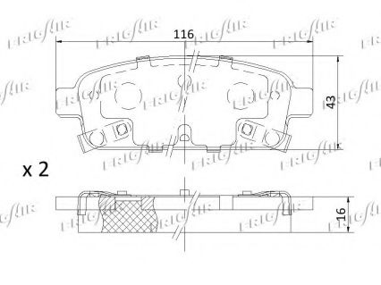 set placute frana,frana disc 2