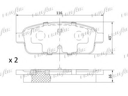 set placute frana,frana disc 3