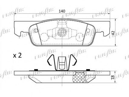 set placute frana,frana disc 3