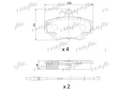 set placute frana,frana disc 2