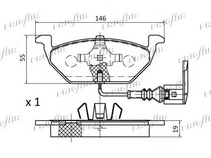 set placute frana,frana disc 2