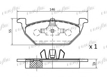 set placute frana,frana disc 3