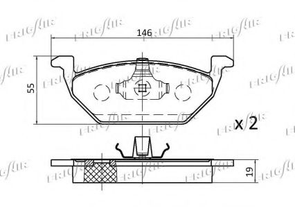 set placute frana,frana disc 4
