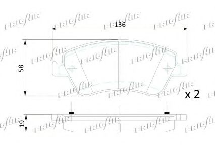 set placute frana,frana disc 3