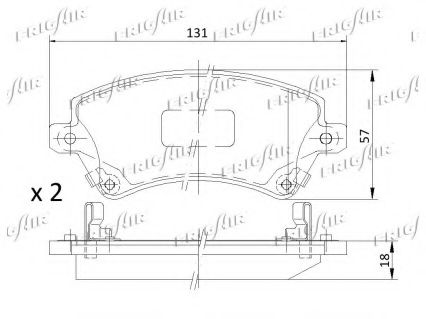 set placute frana,frana disc 2
