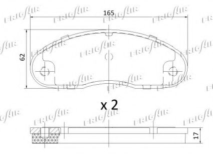 set placute frana,frana disc 3