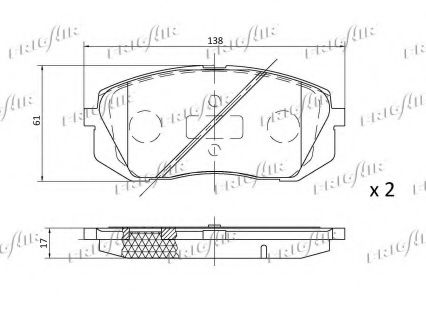 set placute frana,frana disc 2