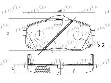 set placute frana,frana disc 3