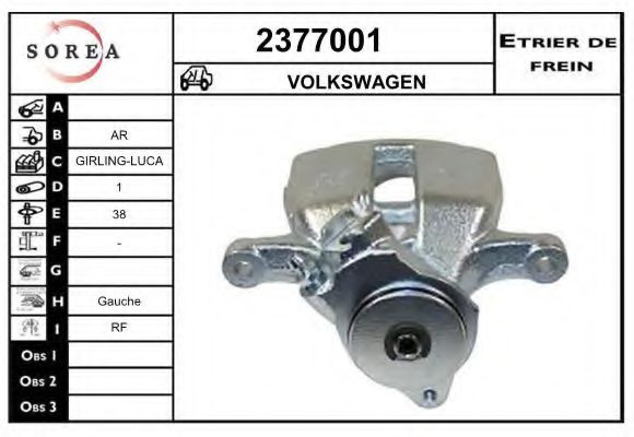 2377001 Etrier frana EAI 