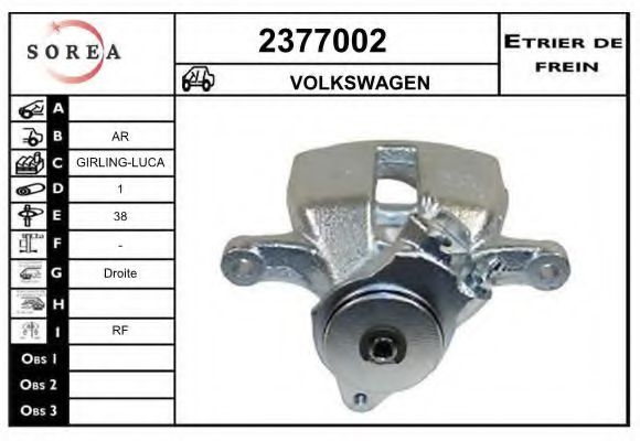 2377002 Etrier frana EAI 