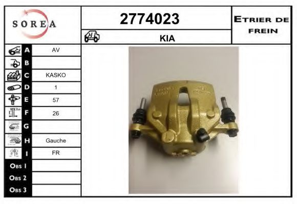 2774023 Etrier frana EAI 