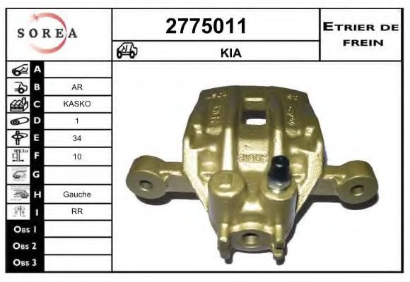 2775011 Etrier frana EAI 