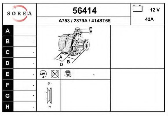 56414 Generator / Alternator EAI 