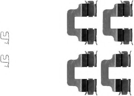 K0118 Set accesorii, placute frana PAGID 