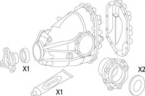 19535815 Set garnituri, diferential CORTECO 