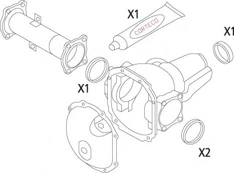 19535827 Set garnituri, diferential CORTECO 