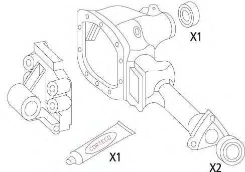 19535828 Set garnituri, diferential CORTECO 