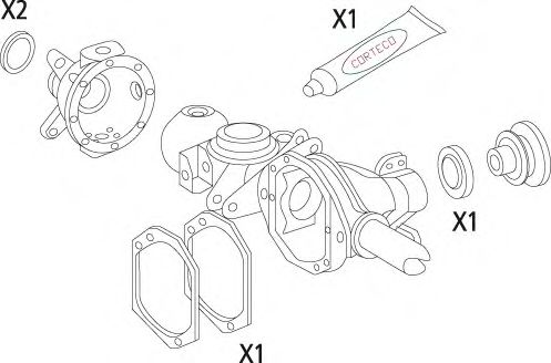 19535844 Set garnituri, diferential CORTECO 