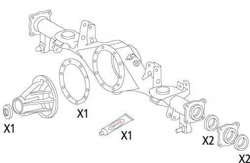 19535847 Set garnituri, diferential CORTECO 