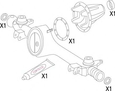 19535848 Set garnituri, diferential CORTECO 