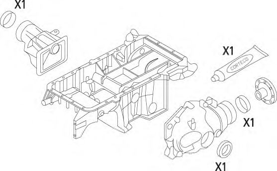 19535862 Set garnituri, diferential CORTECO 