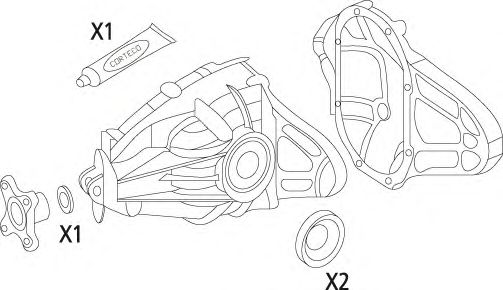 19535935 Set garnituri, diferential CORTECO 