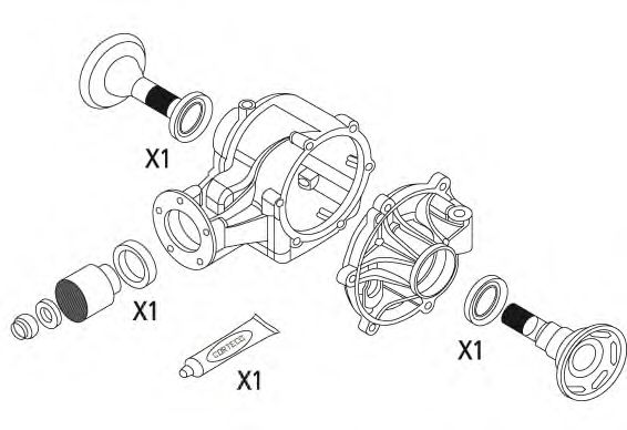 19535939 Set garnituri, diferential CORTECO 