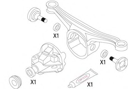 19535942 Set garnituri, diferential CORTECO 
