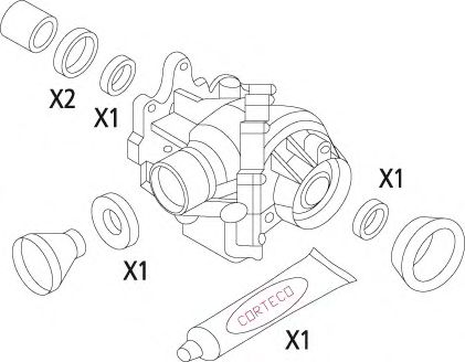 19535954 Set garnituri, diferential CORTECO 