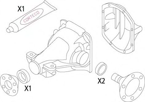 19536139 Set garnituri, diferential CORTECO 