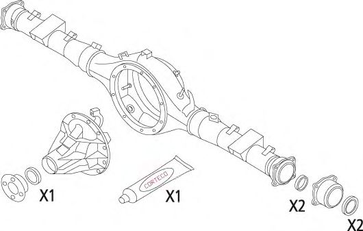 19536184 Set garnituri, diferential CORTECO 