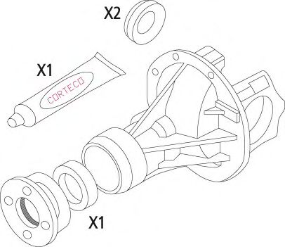 19536212 Set garnituri, diferential CORTECO 